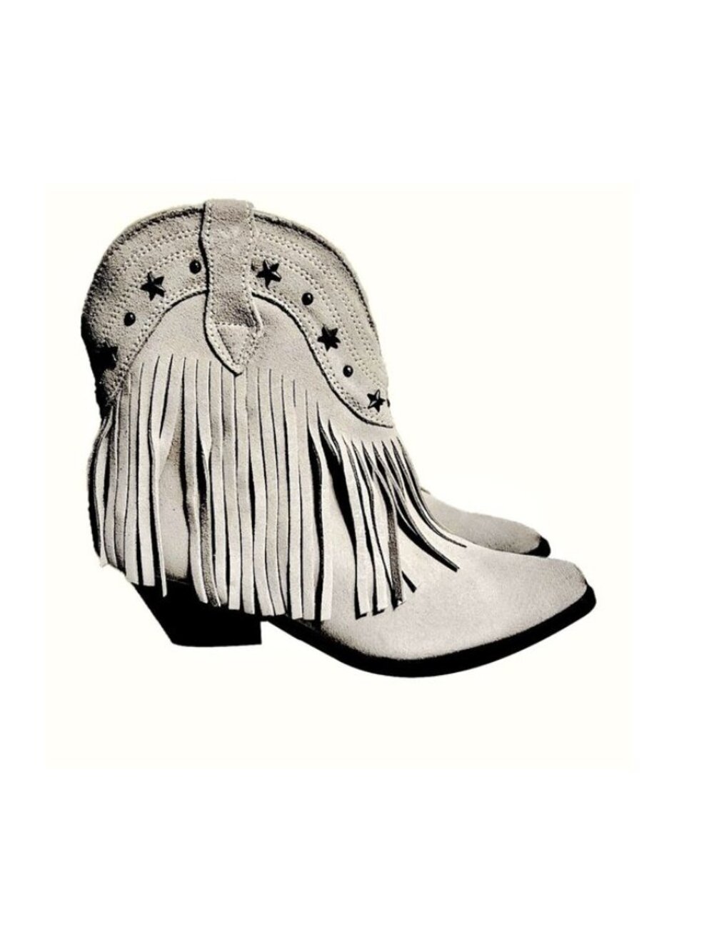 Very Volatile Deerwood Western Ankle Boots in Ice Suede Sz 7.5 EUC